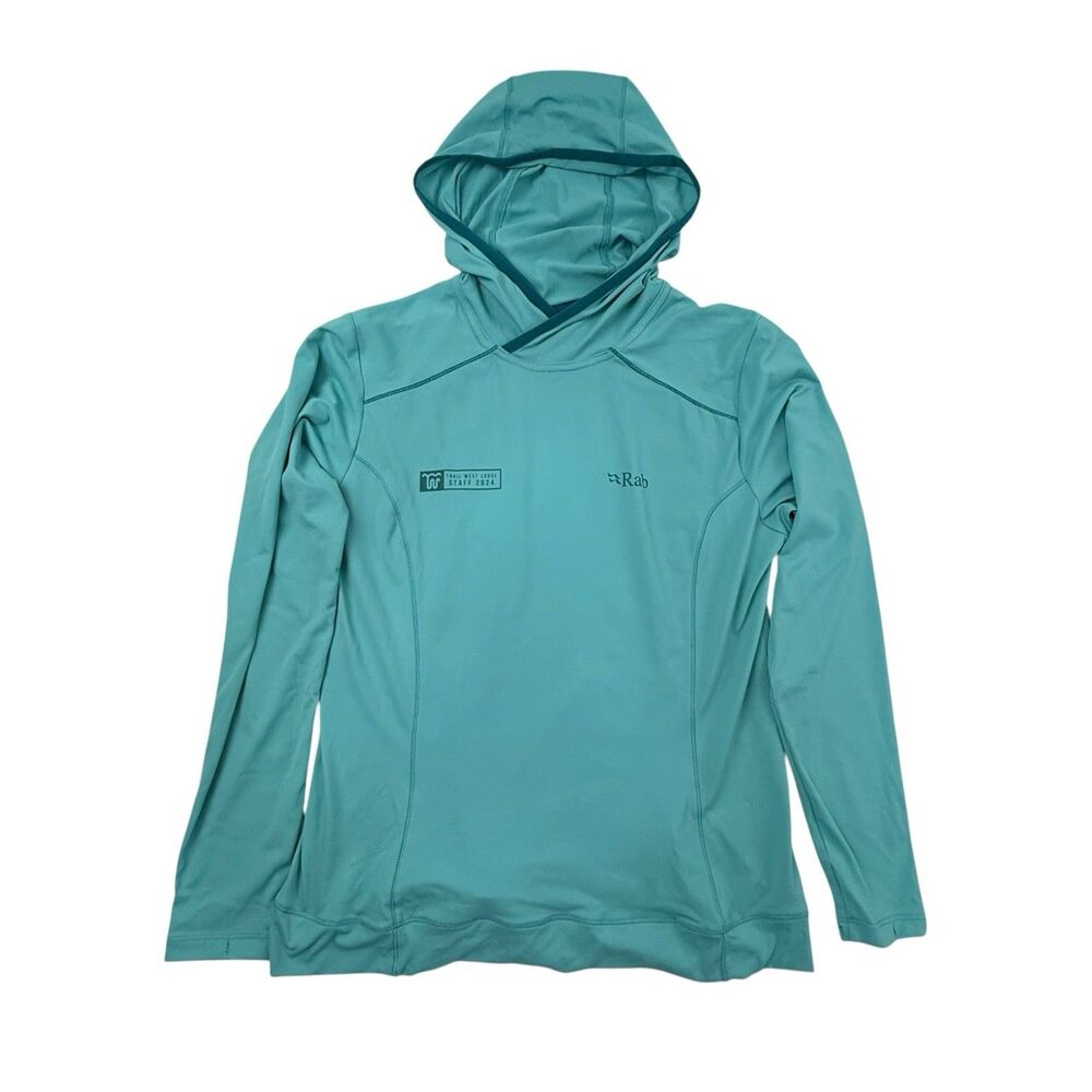 Rab Force Hoody Women Large UV Protection Sun Shirt Lightweight Hiking Trail